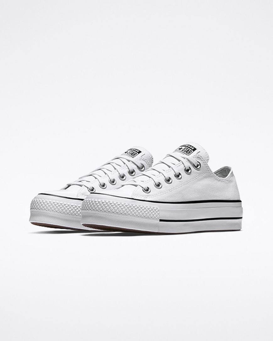 Women's Converse Chuck Taylor All Star Lift Canvas Low Top Platform Shoes White / Black / White | AU 3E649Y